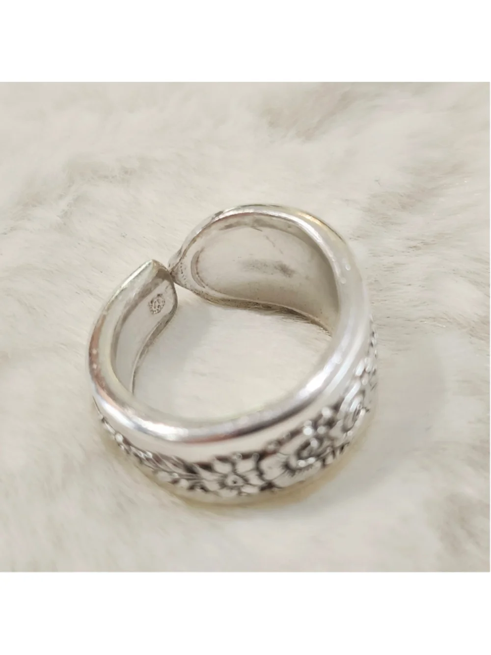 Silverwear Ring Size 7 ONEIDA silverplate ROYAL ROSE - Picture 3 of 5